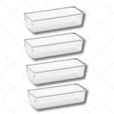 Kit Organizador Retangular Multiuso Modular Maquiagem Gaveta Armário Geladeira Mesa Pote Acrílico