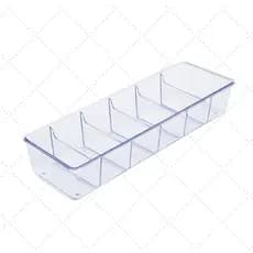 Organizador Colmeia Multiuso 6 Divisórias Maquiagem Gaveta Armário Acrilico Transparente Resistente