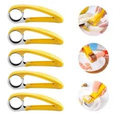 Kit 5 Cortador De Banana Cortador Inox Frutas Legume Fitness