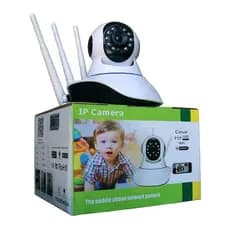 Wifi Smart Câmera Ip Sem Fio 360° 3 Antenas Hd Wifi Visão Noturna Alarme YOOSEE APP