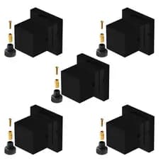 Kit 5 Acabamento Preto para Registro Banheiro com Conversor Compatível em Registros Deca e Docol