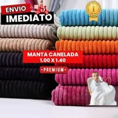 Manta Para Bebê Cobertor Soft Canelada 1.00 x 1.40 Premium inverno ultra macio proteção frio