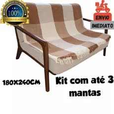 Manta Sofá Gigante Poltrona 1.80 x 2.40 quadriculada PARA SOFÁ QUADRICULADA
