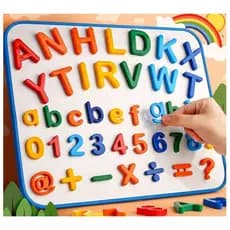 Letras Alfabeto Magnético Infantil Letras Números Imã Educativo Colorido Geladeira Lousa Prancheta