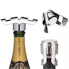 Tampa Para Champagne Vinho Espumante Rolha Garrafa Inox Design De Luxo