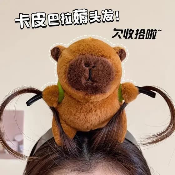 2026 novo estilo capivara bonito capivara bandana titular engraçado cabelo cocar boneca bandana