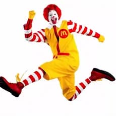 Mcdonald McDonald's Tio Cos Traje Fantasia Vestido Festa cosplay Personagem de Palhaço Traje de Boas Vindas