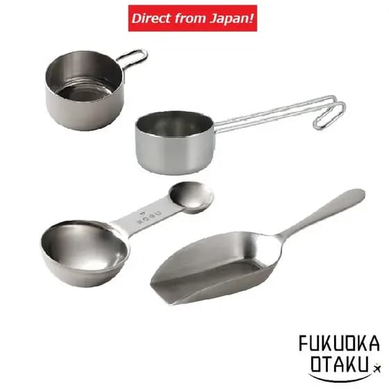 KOGU Coffee Kogu Colher Medidora de Café 10g Longa 2 Copos Inox Produzida no Japão【Direto do Japão】