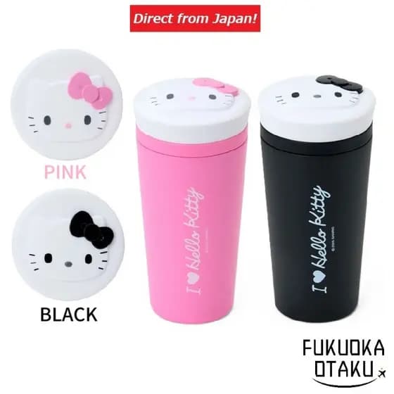 SANRIO Stainless Steel Tumbler (I Love Hello Kitty)  Garrafa Térmica【Direto do Japão】