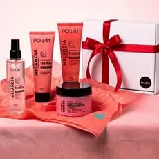 Kit Presente Dia dos Namorados Cosméticos Poran Melancia Embalagem Especial  Hidratante Esfoliante, Body Splash