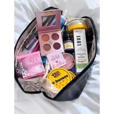 Estojo Maleta Maquiagem até 25 Itens Completo Skin Care Blush Paleta Rímel Gloss Base Lápis Pincel