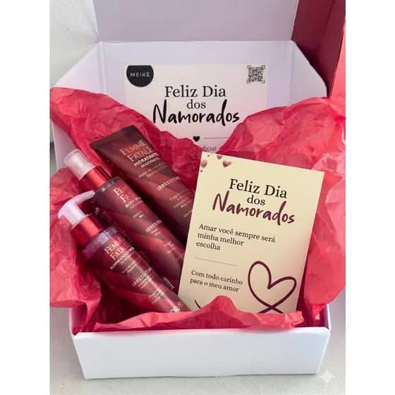Presente Dia dos Namorados Aniversário Dia das Maes kit Cosméticos Cartão Presente