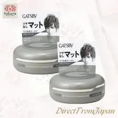 GATSBY Moving Rubber Grunge Mat Cera Capilar Masculina Efeito Matte 2 Unidades