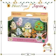 Figuras Da Família EPOCH Sylvanian Citrus Bird Family FS-62 Direto Do Japão
