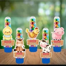 Apliques para Tubete Fazendinha personalizados -  Apliques para decoração fazendinha personalizada