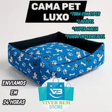 Cama Pet Luxo lavável Extra Macia Fundo Impermeável