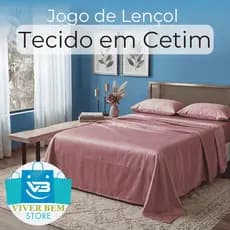 Jogo de Lençol Queen e king Cetim 4 Peças Com Elástico e Fronha