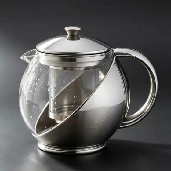 Bule de Vidro para Chá Infusor de Aço Inox Caneca Grande 90 Cl Resistente Lavável em Máquina Estilo Minimalista