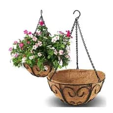 Vaso Suspenso Fibra de Coco para Plantas Cesta Suspensa Jardim Varanda 25cm 30cm