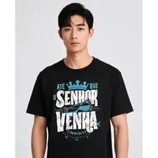 Camisa ATÉ QUE O SENHOR VENHA 100% algodão masculina e feminina unissex 100% algodão Streetwear