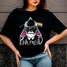 Camiseta PINK FREUD Streetwear Psicologia 100% Algodão Masculina e Feminina Unissex Camisa Premium