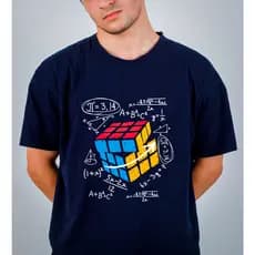 Camiseta CUBO MÁGICO Streetwear 100% Algodão Masculina e Feminina Unissex Camisa Matemática