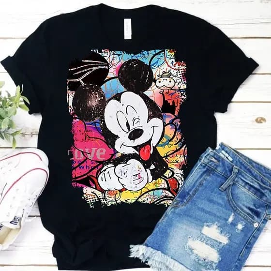 camiseta basica camisa tshirt mickey mouse ! font t-shirt