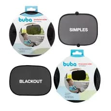 Kit Com 2 Protetor Solar Buba Infantil Para Carro Com Ventosa Protege Sol e Dos Raios Solares