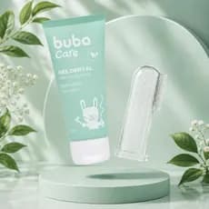 Gel Dental Infantil Sem Flúor Escova Massageadora Buba Care