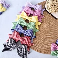 Laço Xadrez Infantil Colorido Boutique | Laço Junino | Laço para Meninas