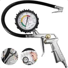 Calibrador E Inflador De Pneus Profissional Com Manômetro 220 PSI/16BAR Encaixe Rosca
