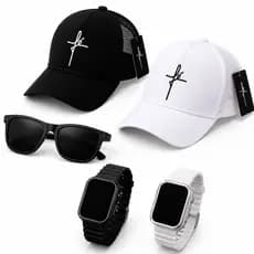 Kit Masculino Relógio Ultra Premium + Boné fé + óculos Premium Envio Imediato Promoção
