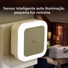 Luminária Noturna Led Sensor De Presença Automático Luminação Inteligente Plug-in Pequena Luz Noturna