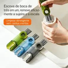Escova Limpeza 3 Em 1 Garrafa e Copos Multifuncional Kit De Limpeza Para Mamadeiras E Copos