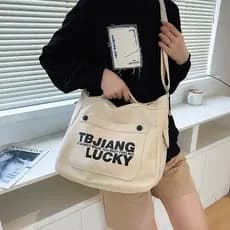 Nova Moda Saco De Lona Bolsa Grande Capacidade Crossbody Bag Bolsa Feminina Com Alça