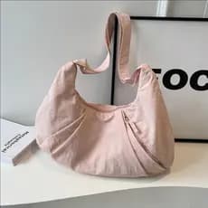 Grande Capacidade Leve E Macio Meia-lua Crossbody Bag Mulheres,Esporte Viagem Lona Mensageiro Bolsa