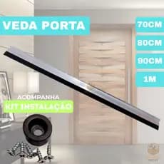 Protetor de Porta Rolinho veda porta impermeavel Veda Porta Em Alumínio 70, 80, 90cm, 1m e 1,20m
