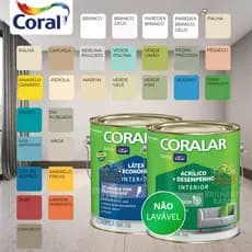 Tinta Coralar Acrilica Parede Anti Mofo 3,6 Litros Escolha Cor Fosco Interno Coral