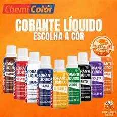 Corante Pigmento Líquido 50ml ChemiColor para Tinta Acrílica e Látex Escolha a Cor