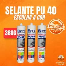 Selante PU 40 Cores Branco Preto Cinza 400g 80g Unipega Vedação e Colagem Profissional