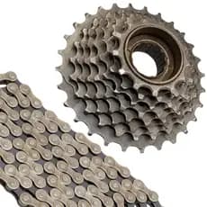 Kit Relação Catraca 8v + Corrente fina index Para Bicicleta Aro 29/26