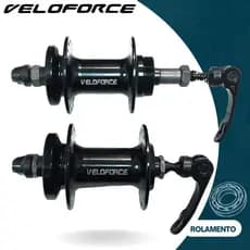 Par De Cubos de bike aro 26 e 29 Veloforce Catraca De Rosca Alumínio Preto Disco 36f