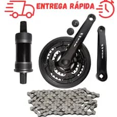 Pe De Vela para bicicleta Gta Tipo Shimano + Eixo central de Rolamento + corrente 7/8v