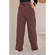 CALÇA PANTALONA MALHA RIBE FEMININA CINTURA ALTA -CONFORT PREMIUN