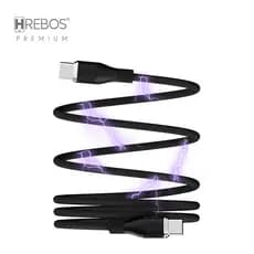 Cabo turbo Magnético. Tipo-C / Lightning. Pratico Para Armazenamento e Transporte Samsung e Iphone