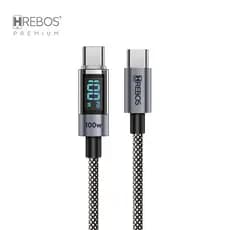 Cabo Turbo 100W 1 Metro Tipo-C / Lightning Visor De Potencia TechLed Alta Qualidade Samsung e Iphone