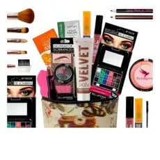kit de maquiagem com 25 itens mais (obs maleta de maquiagem modelo frasqueira