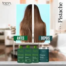 Linha Instantânea de Reconstrução Pistache para Cabelos Danificados Reparação e Nutrição Profunda
