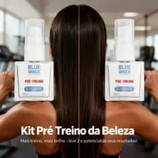 Kit 2 Sérum Pré-Treino Capilar Antifrizz Toque Seco Proteção Suor Brilho Vegano