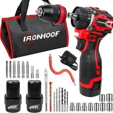 Parafusadeira Furadeira De Impacto Profissional Brushless 2 Baterias
